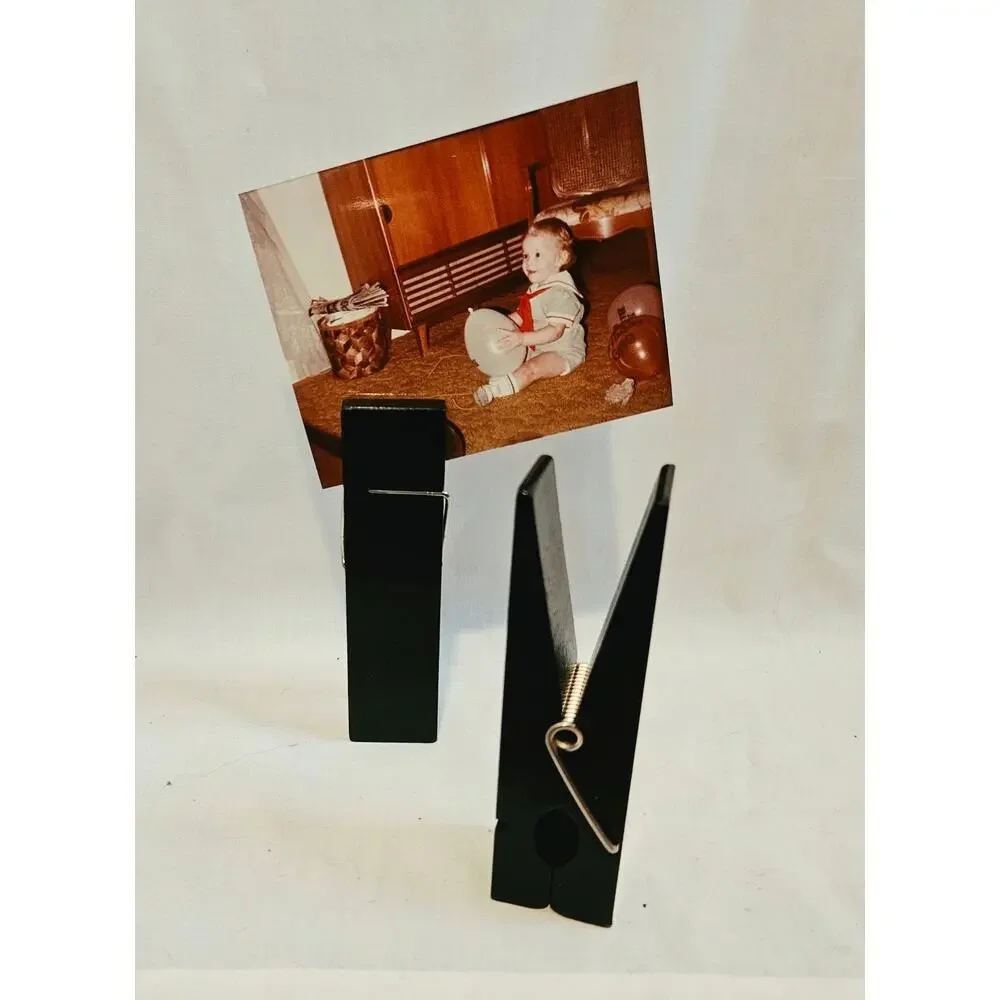 Two XL decorative clothes pins Black